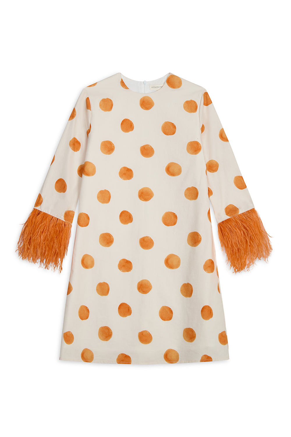 Eva Feather Dress, Orange Dot XS Eva Feather Dress, Orange Dot XS