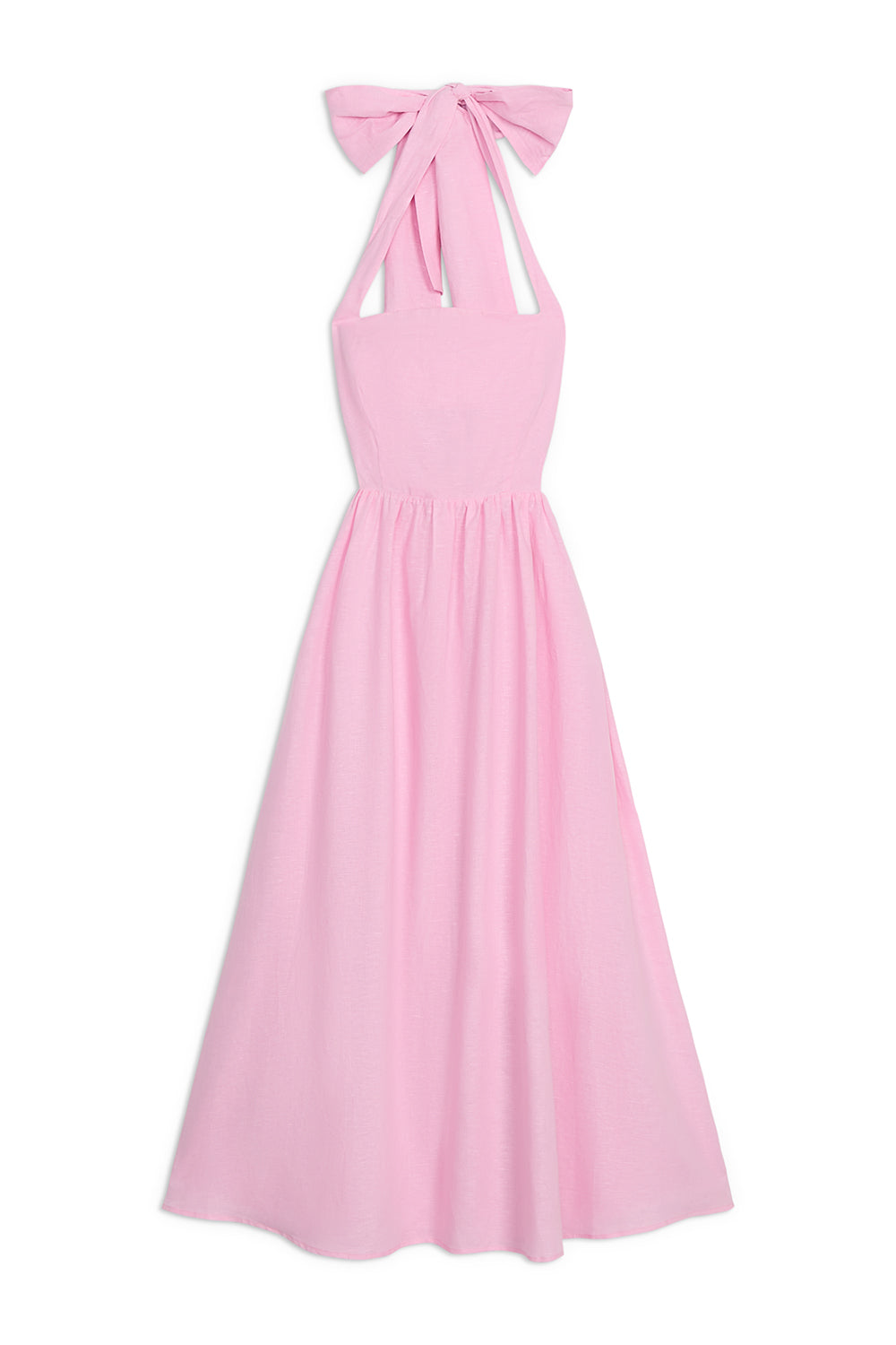 Isla Dress | Palm Pink Linen