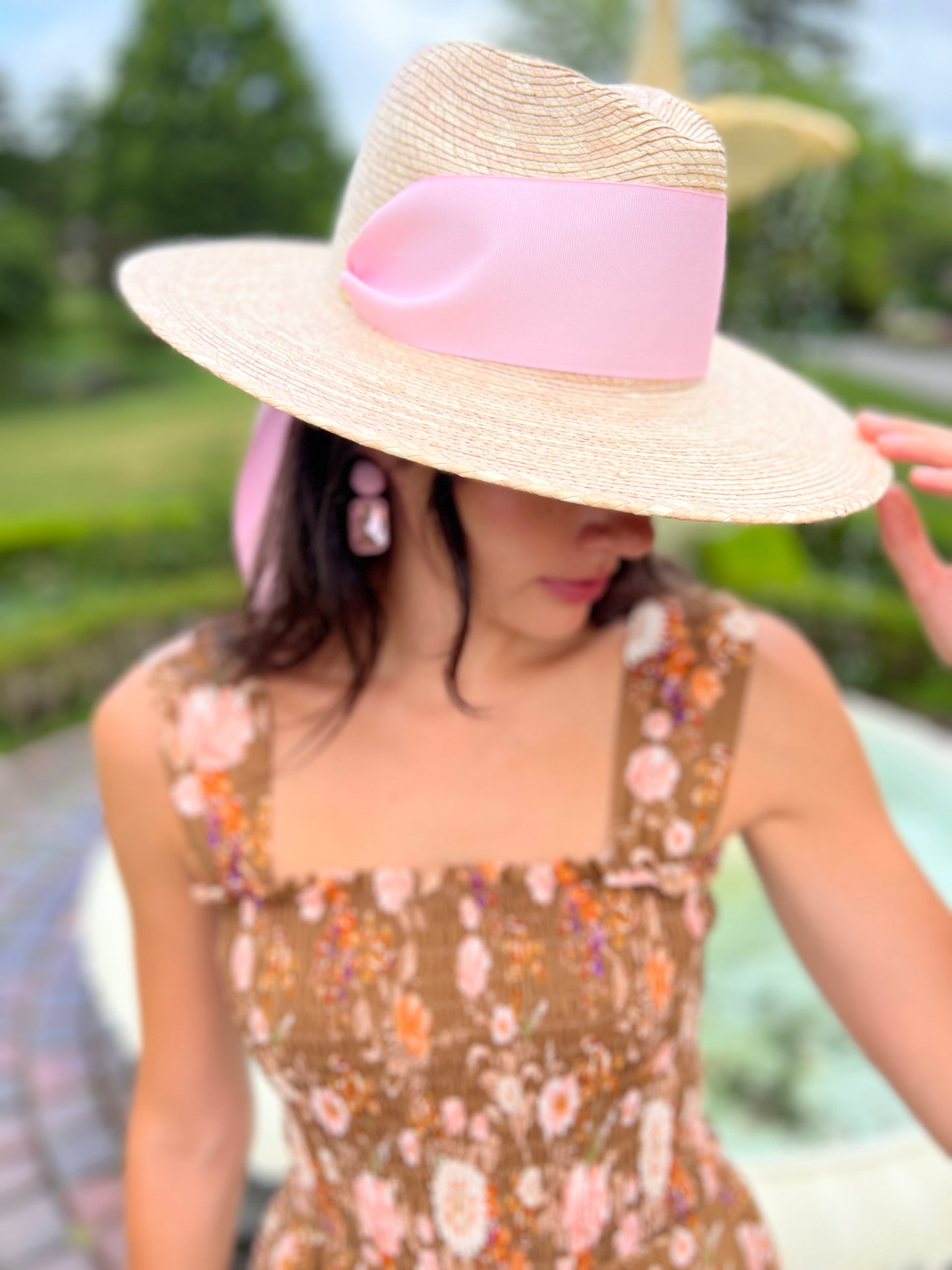 Emma Bow Maxi Dress | Brown Chinoiserie