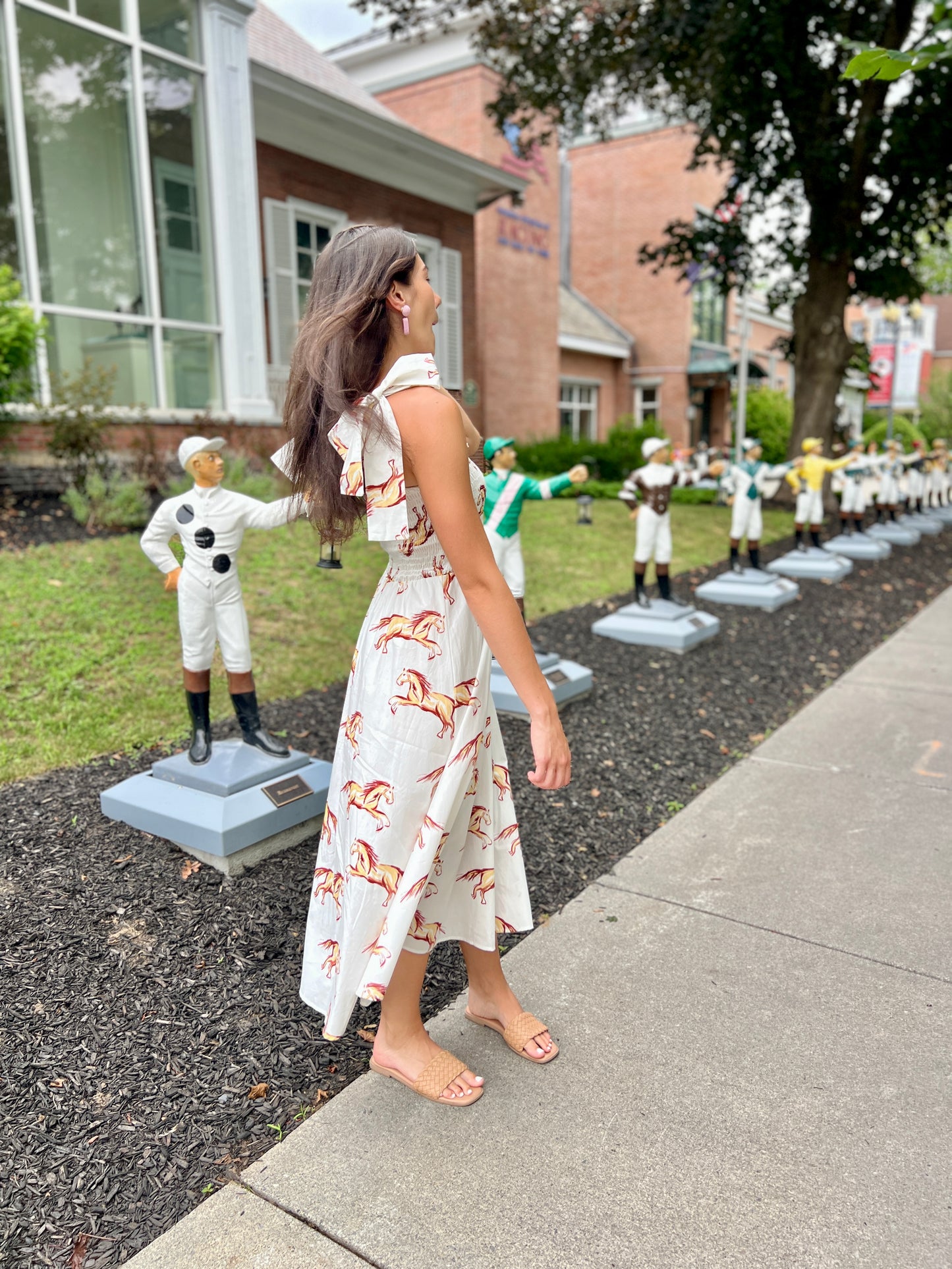 Emma Bow Maxi Dress | Horses