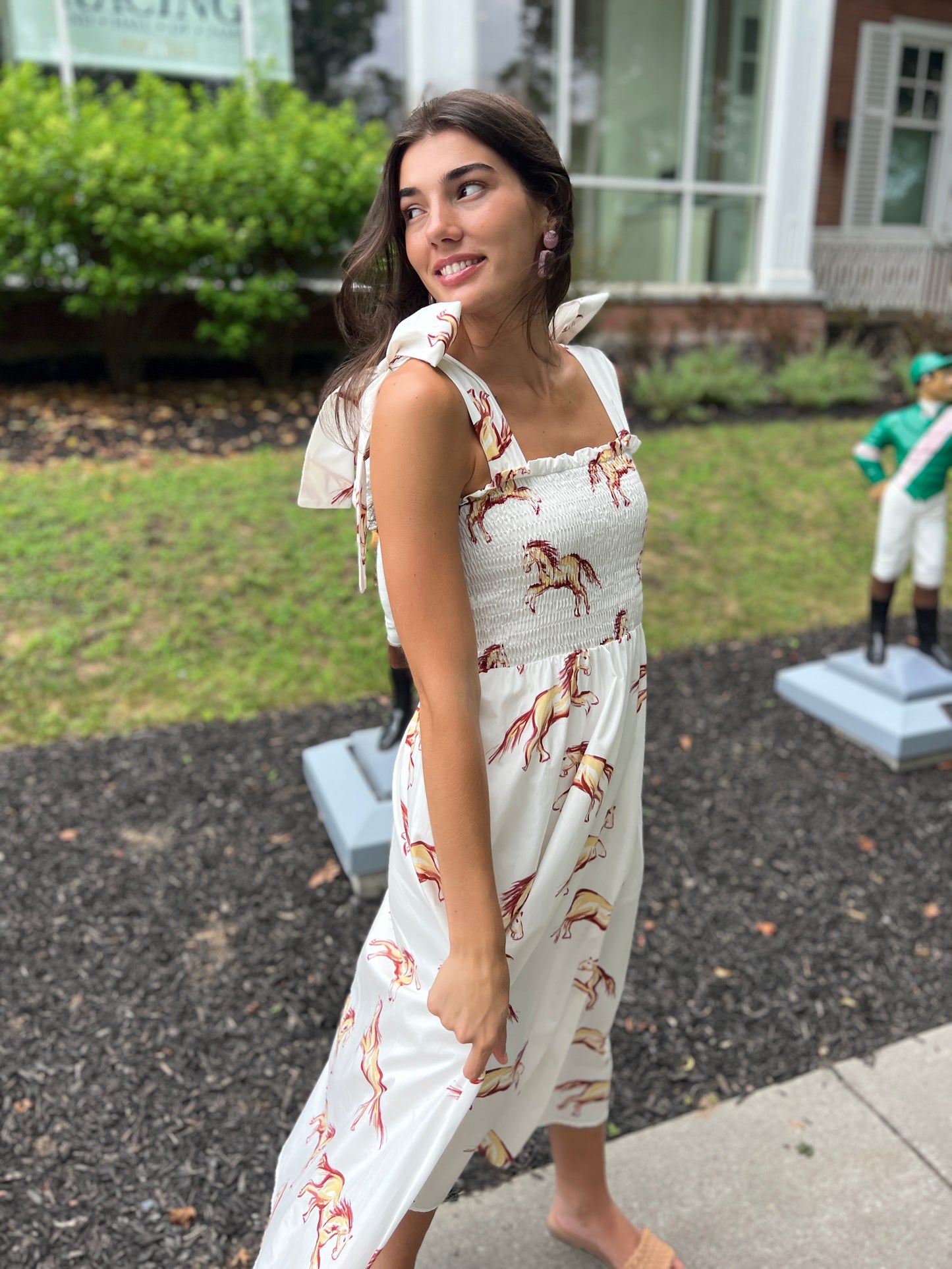 Emma Bow Maxi Dress | Horses