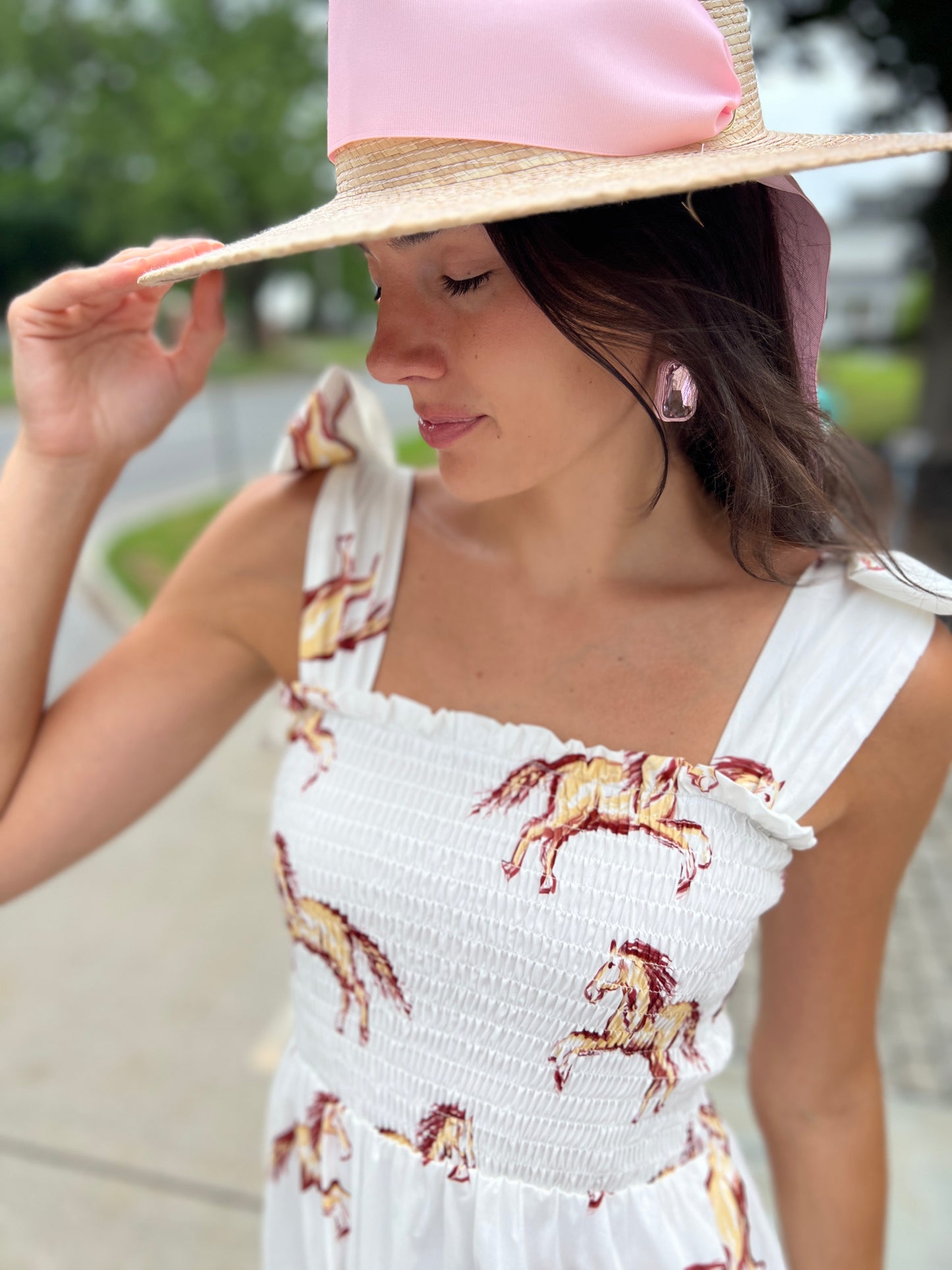 Emma Bow Maxi Dress | Horses