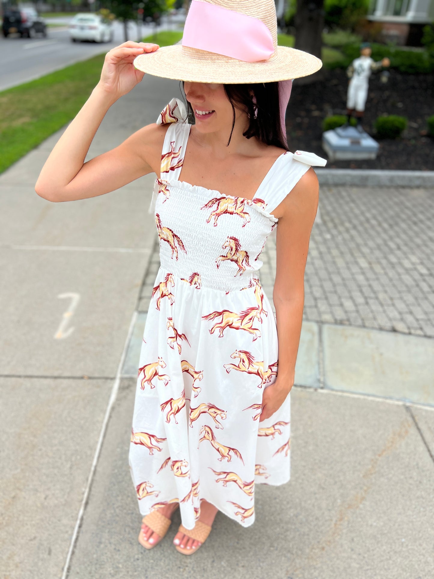 Emma Bow Maxi Dress | Horses