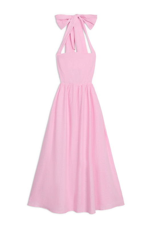 Isla Dress | Palm Pink Linen
