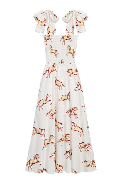 Emma Bow Maxi Dress | Horses