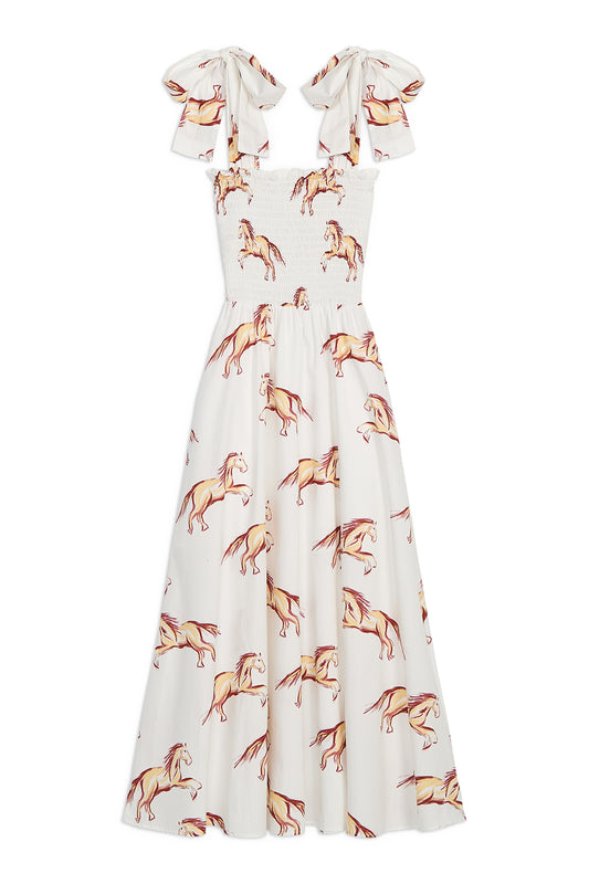 Emma Bow Maxi Dress | Horses