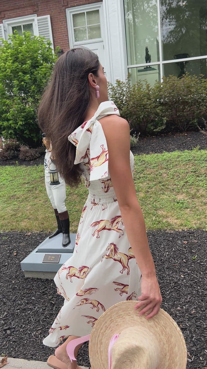 Emma Bow Maxi Dress | Horses